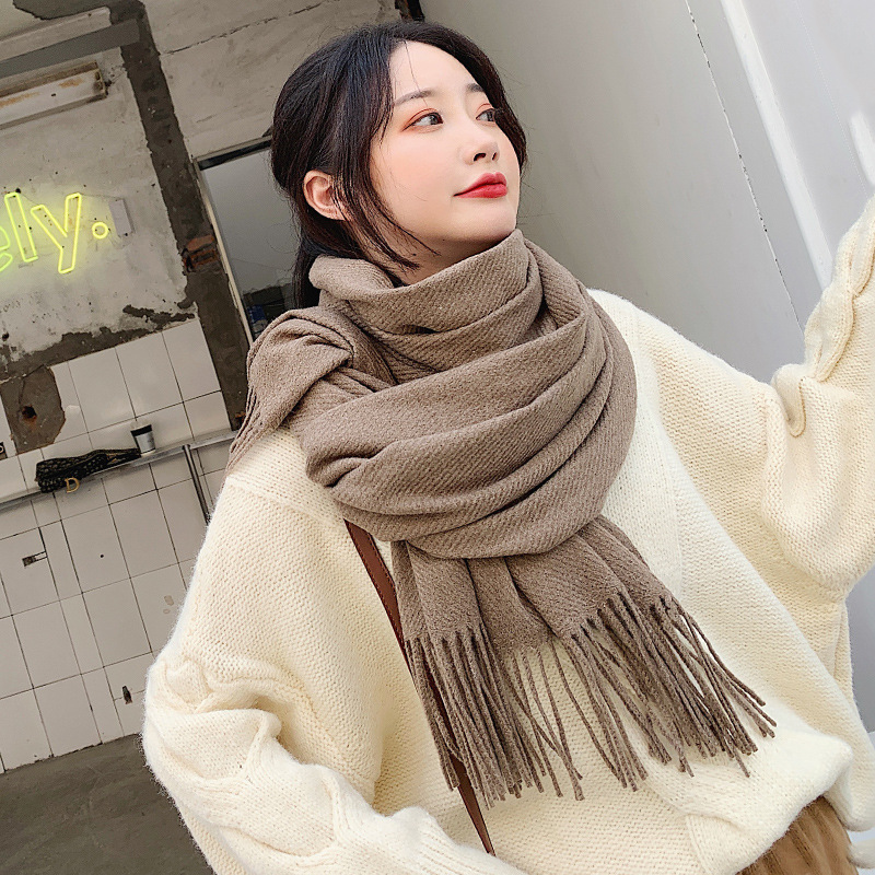 Cashmere Scarf Wrap - VISROVER Syal Wanita Musim Dingin 20