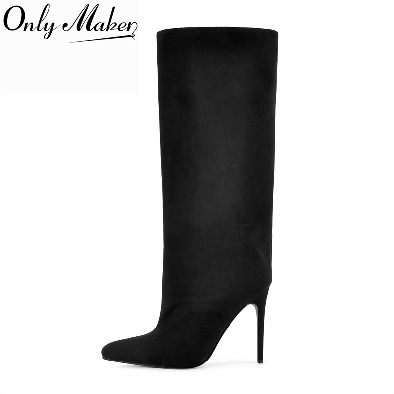 Winter Clothing For Woman - Onlymaker Sepatu Bot Setinggi Lutut Suede