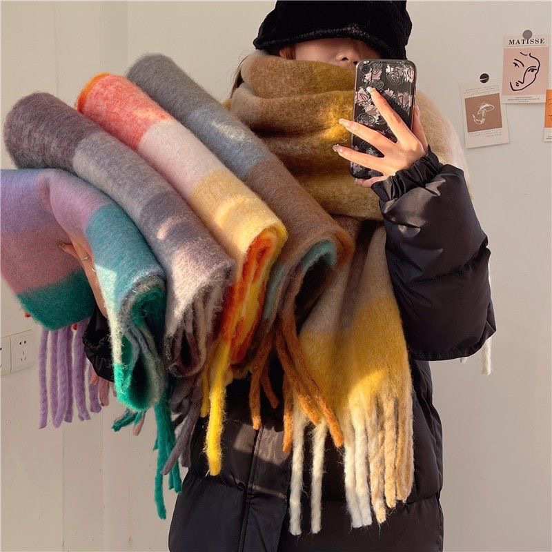 Cashmere Scarf Wrap - Syal Hangat Tebal Musim Dingin Baru