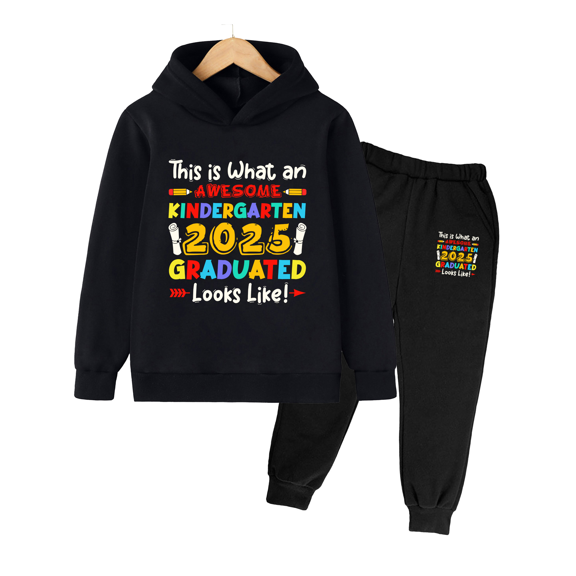 Winter Clothing Kindergarten - Setelan Hoodie & Celana Anak, Cetakan