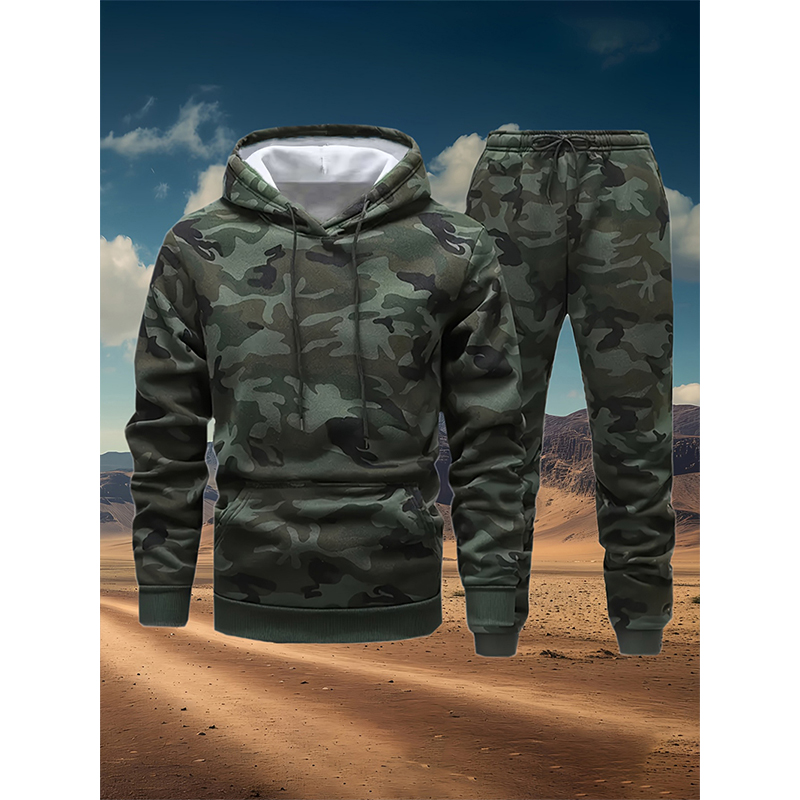 Winter Clothing For Woman - Set Hoodie dan Celana Motif Kamuflase