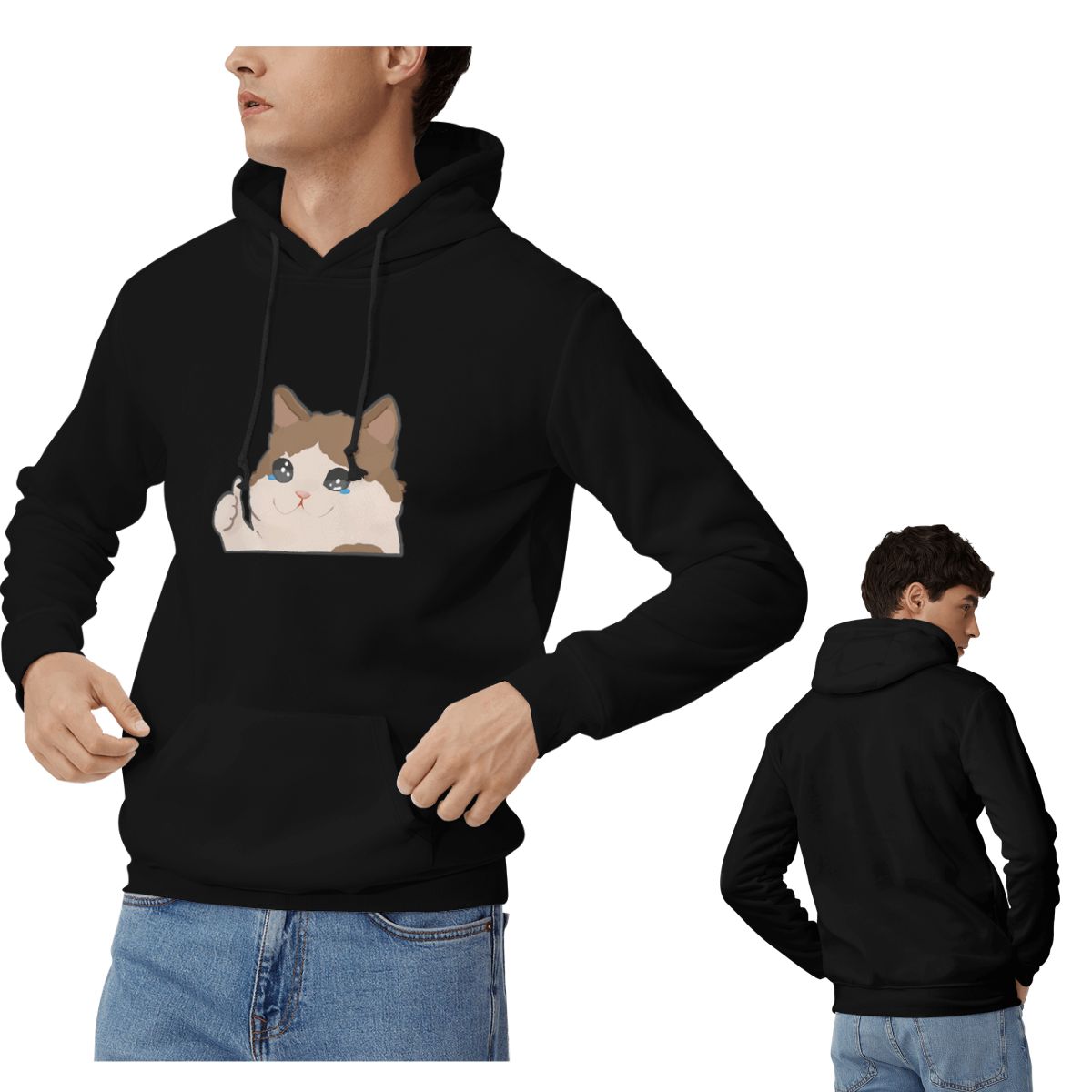 Winter Clothing Meme - Hoodie Meme Kucing Menangis Pakaian Kasual