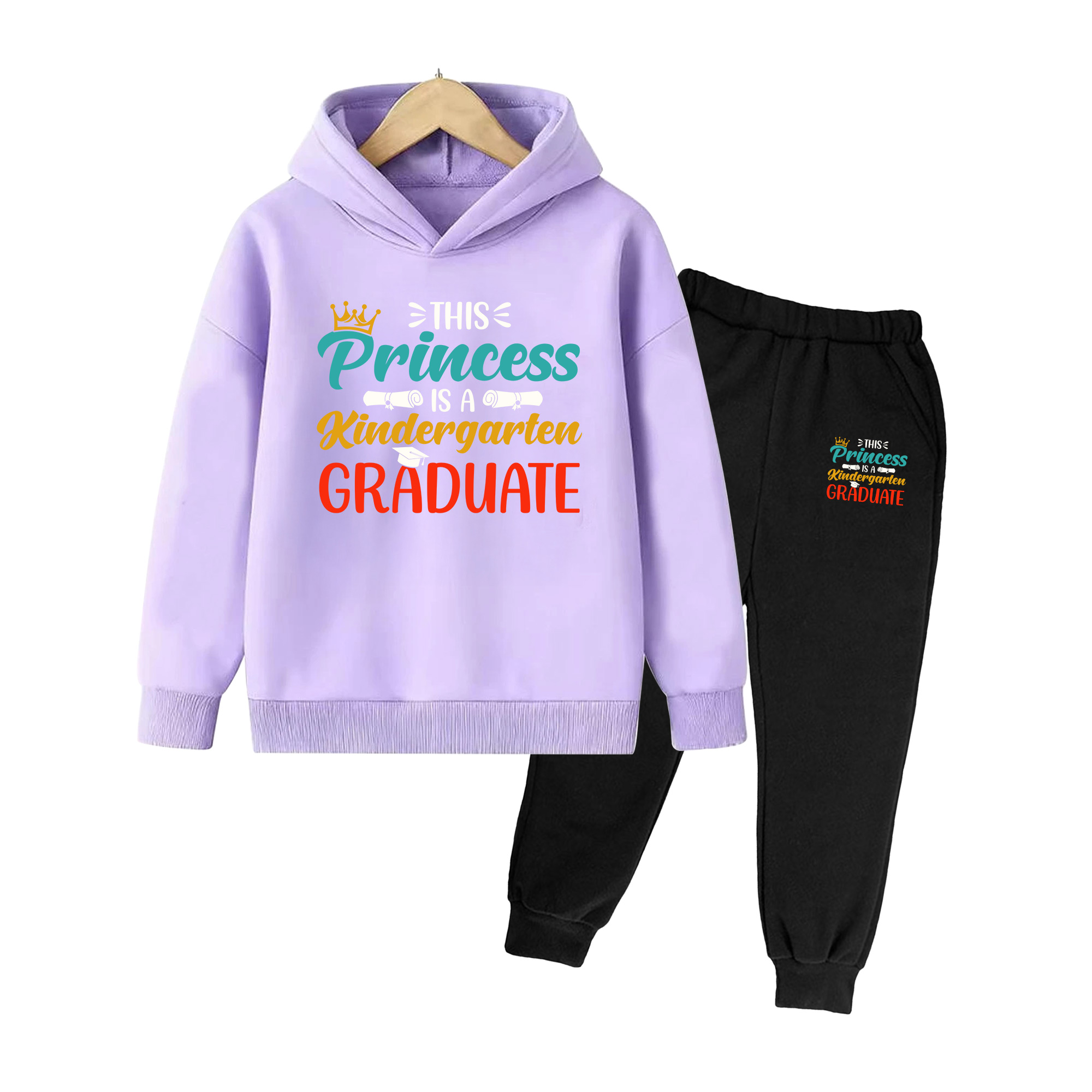 Winter Clothing Kindergarten - Setelan Hoodie & Celana Cetak untuk