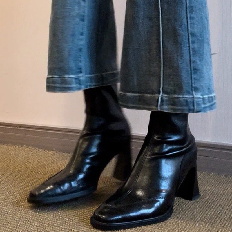 Winter Clothing For Woman - Sepatu Bot Pergelangan Kaki Wanita Hak