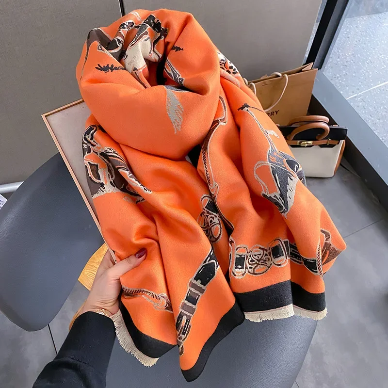 Cashmere Scarf Wrap - Syal pasmina hangat mewah 2024 syal