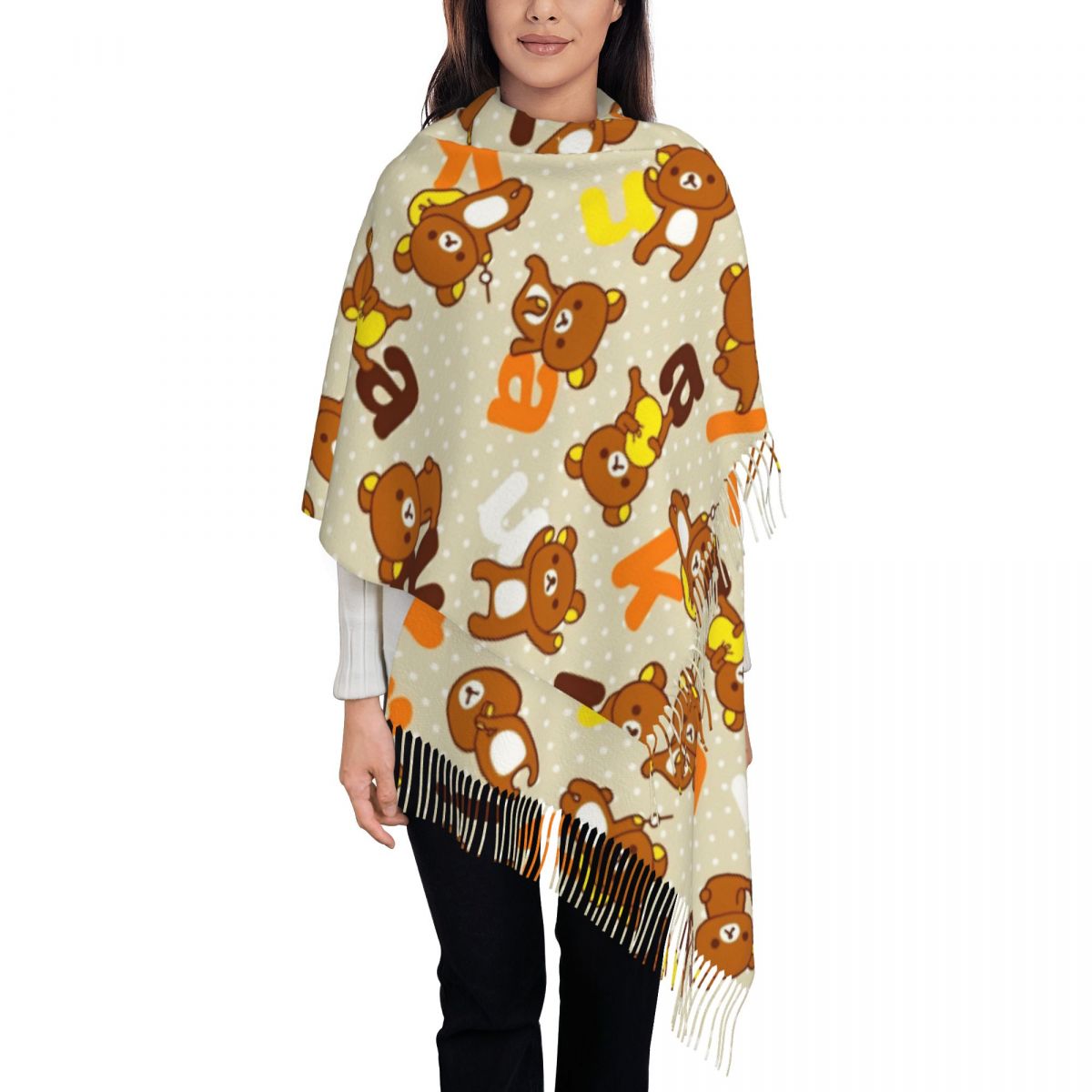 Selendang Rumbai Wanita Rilakk - Cashmere Scarf Wrap ulasan dan harga