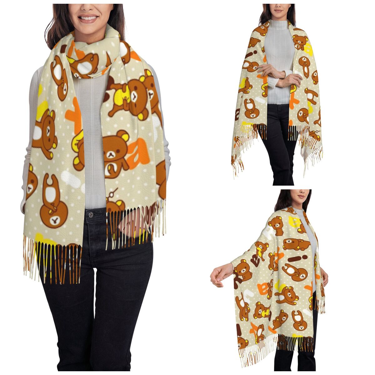 Selendang Rumbai Wanita Rilakk - Cashmere Scarf Wrap ulasan dan harga