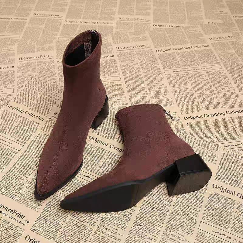 Sepatu Bot Wanita Hak Rendah M - Winter Clothing For Woman ulasan dan harga