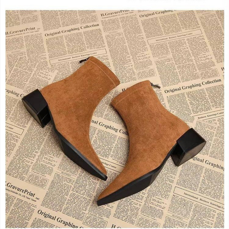 Sepatu Bot Wanita Hak Rendah M - Winter Clothing For Woman ulasan dan harga
