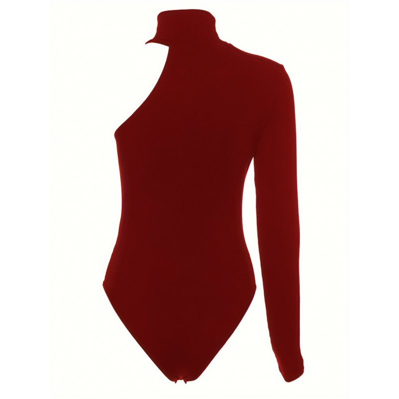 Bodysuit Rajut Rib Asimetris S - Winter Clothing For Woman ulasan dan harga