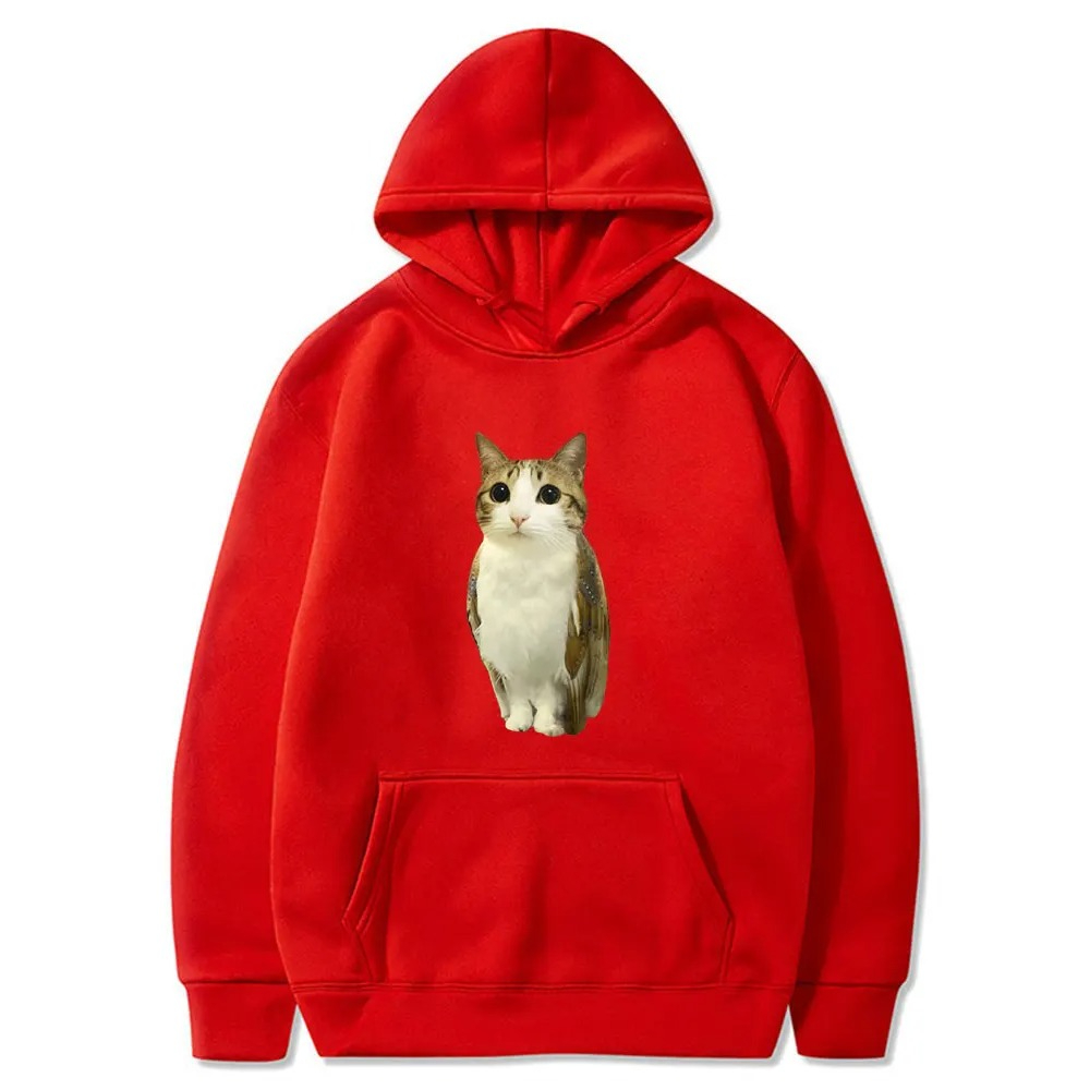 Hoodie Grafis Cat Owl Funny Me - Winter Clothing Meme ulasan dan harga