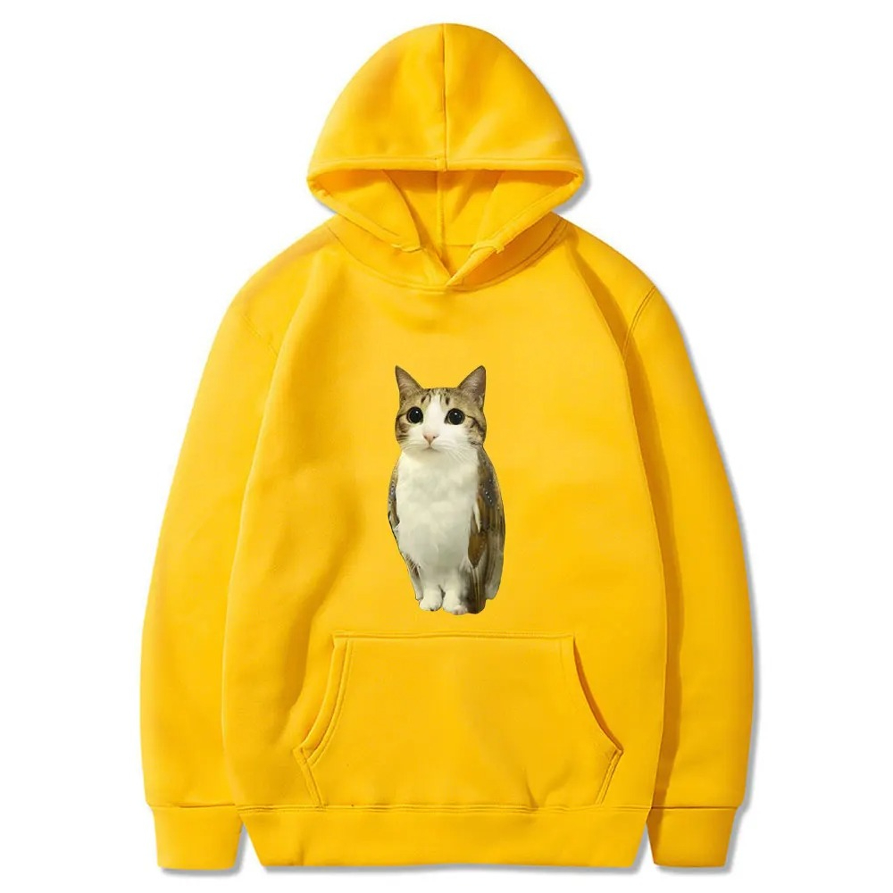 Hoodie Grafis Cat Owl Funny Me - Winter Clothing Meme ulasan dan harga