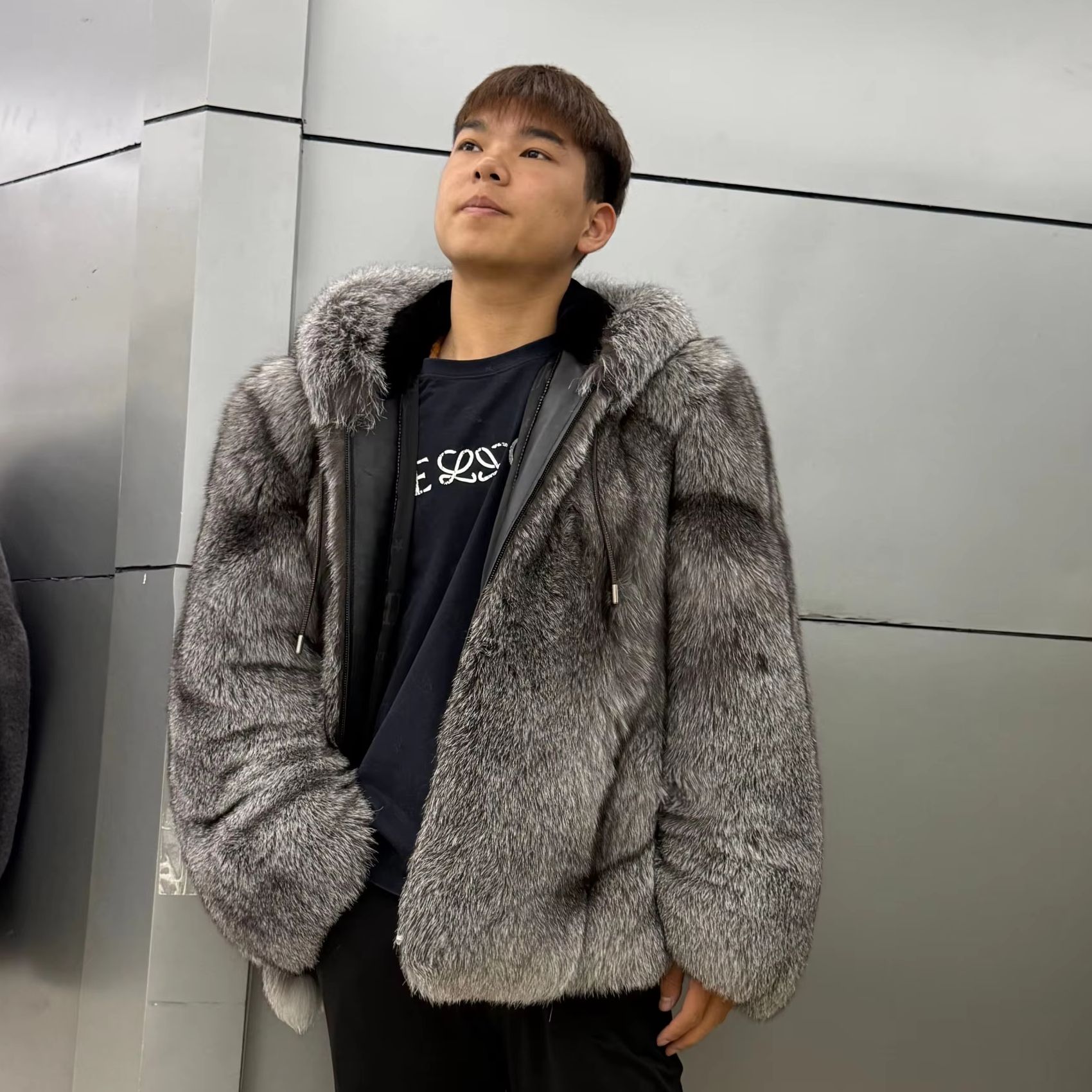 Jaket Pria Mewah Berbahan Bulu - Winter Clothes Shop ulasan dan harga