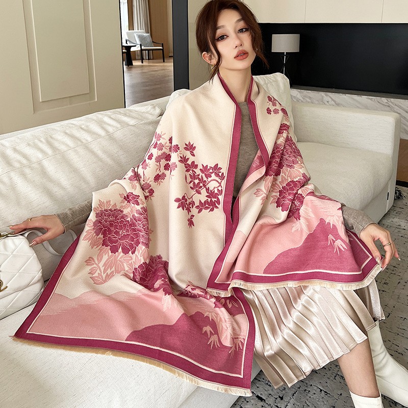 Syal Selendang Kasmir Hangat B - Cashmere Scarf Wrap ulasan dan harga