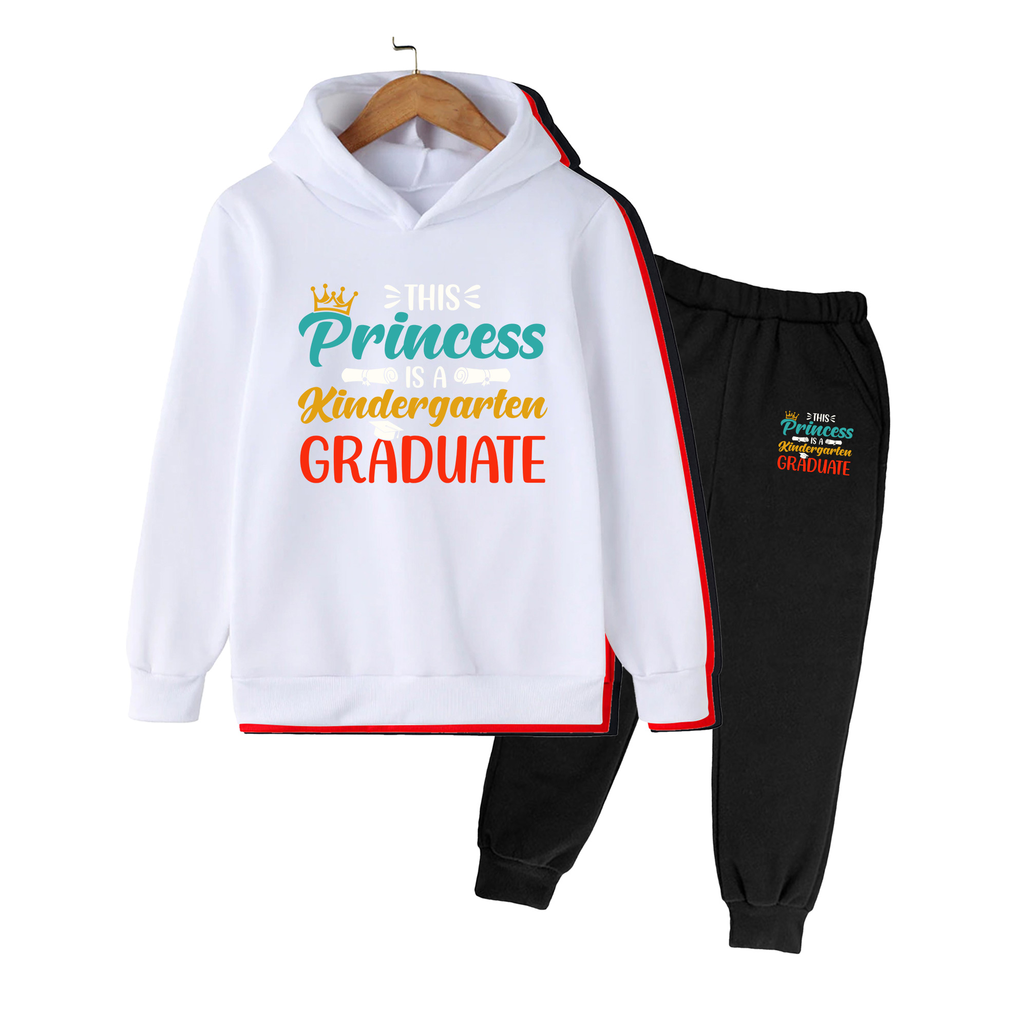 Setelan Hoodie & Celana Cetak  - Winter Clothing Kindergarten ulasan dan harga