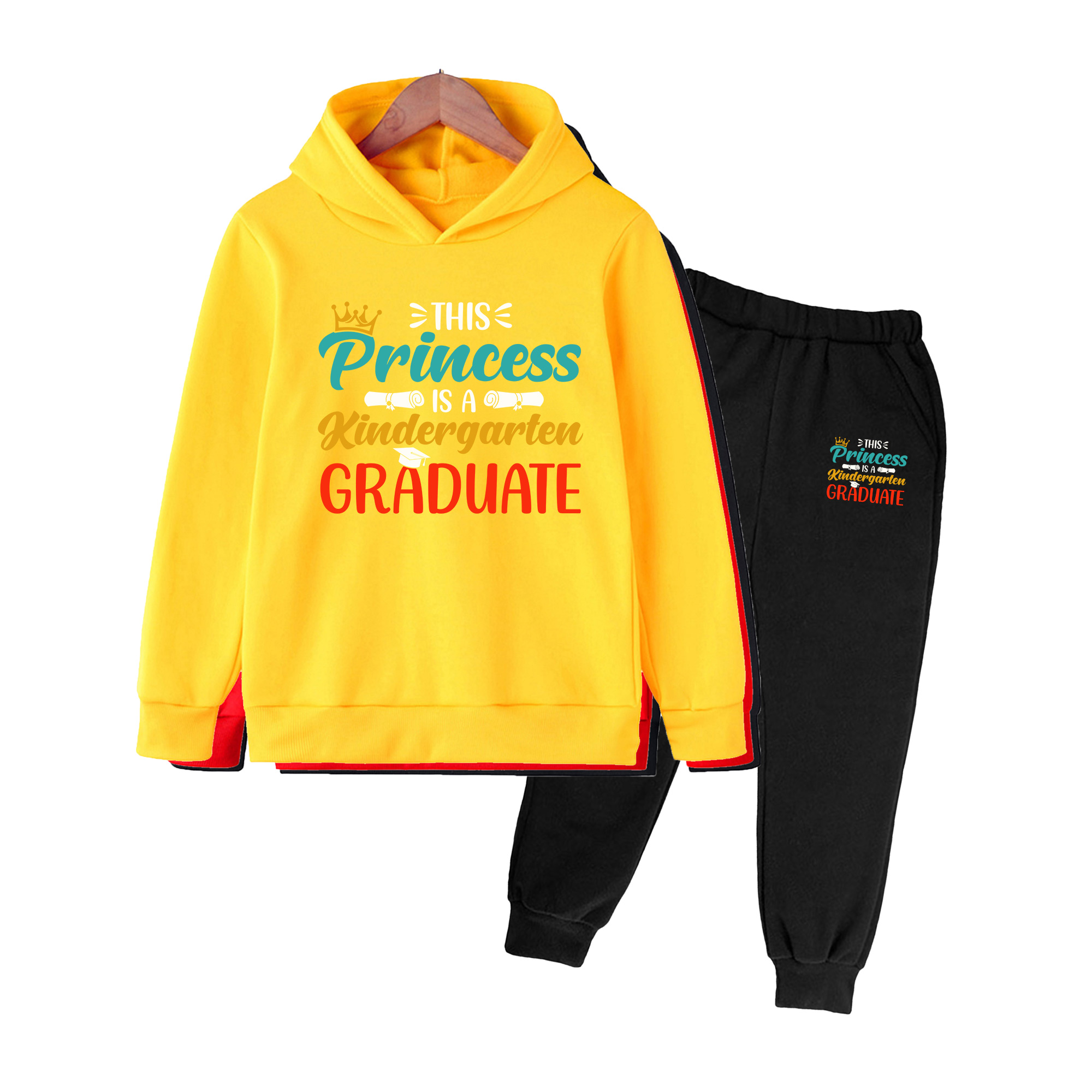 Setelan Hoodie & Celana Cetak  - Winter Clothing Kindergarten ulasan dan harga