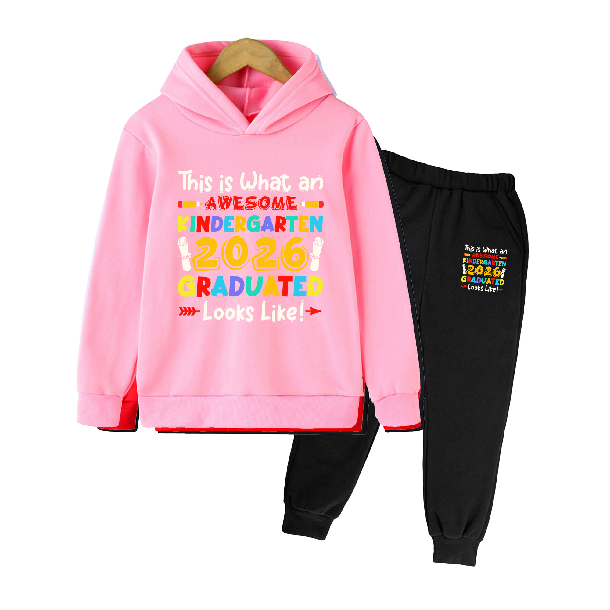 Setelan Hoodie & Celana Wisuda - Winter Clothing Kindergarten ulasan dan harga