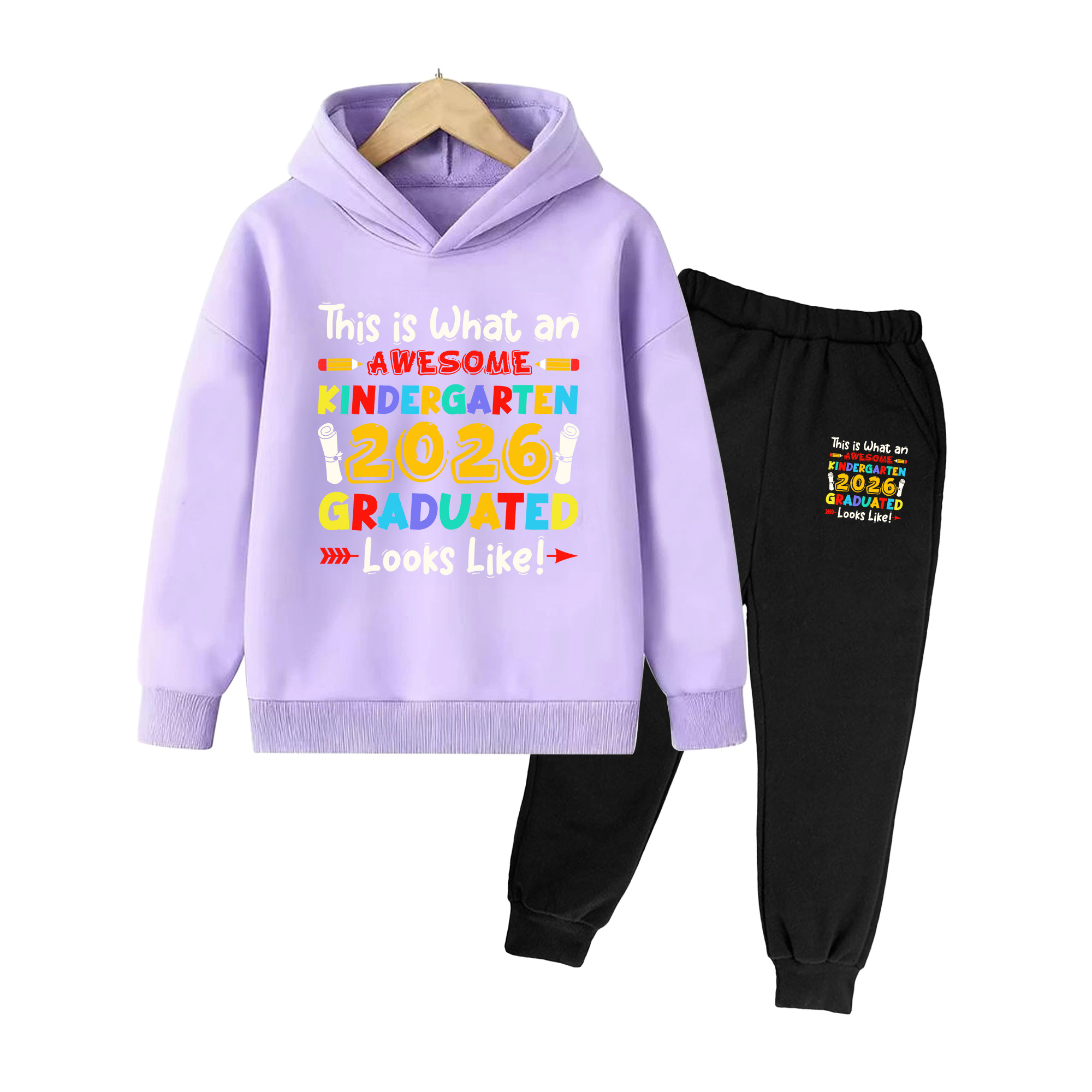 Setelan Hoodie & Celana Wisuda - Winter Clothing Kindergarten ulasan dan harga